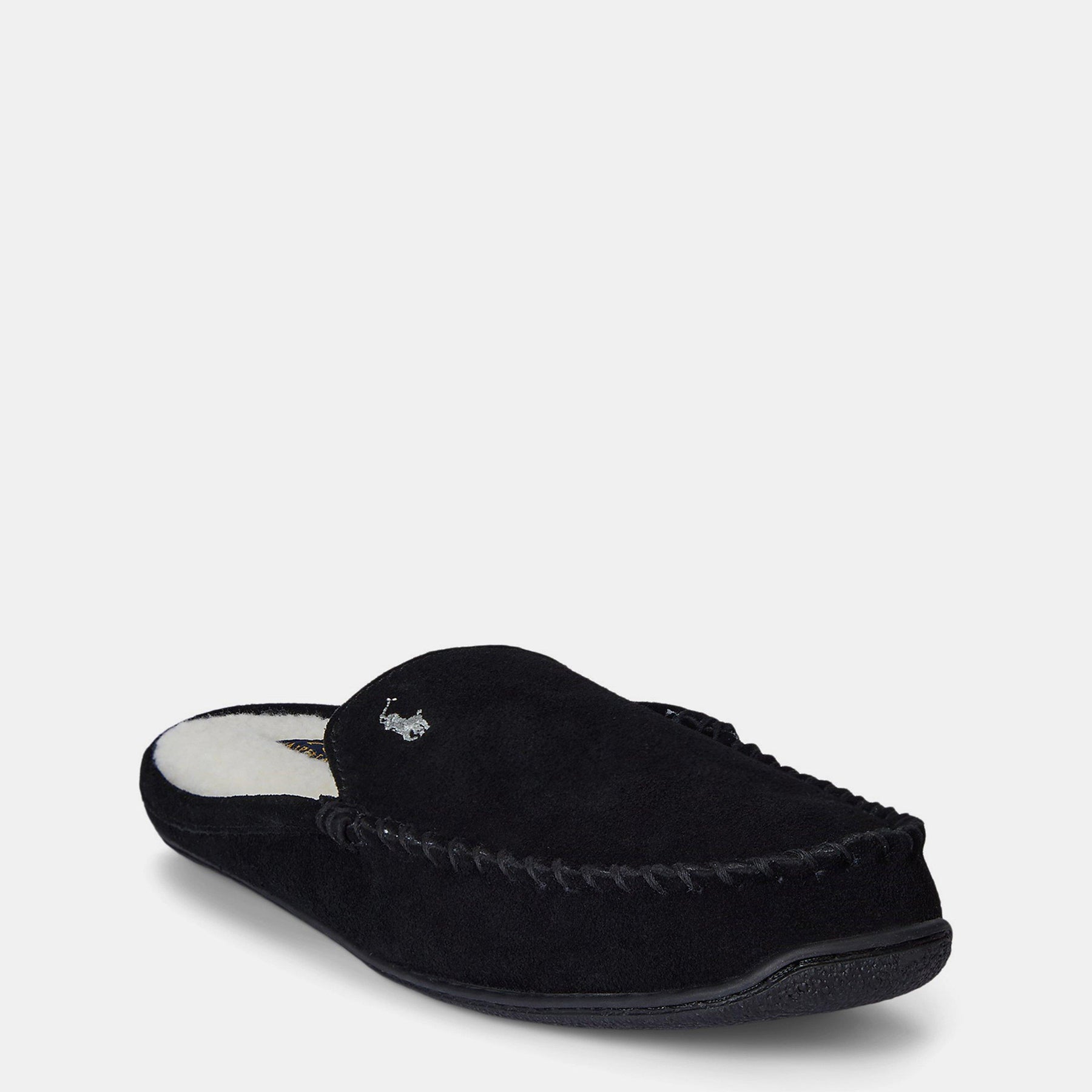 Suede Brenan Bear Logo Slippers