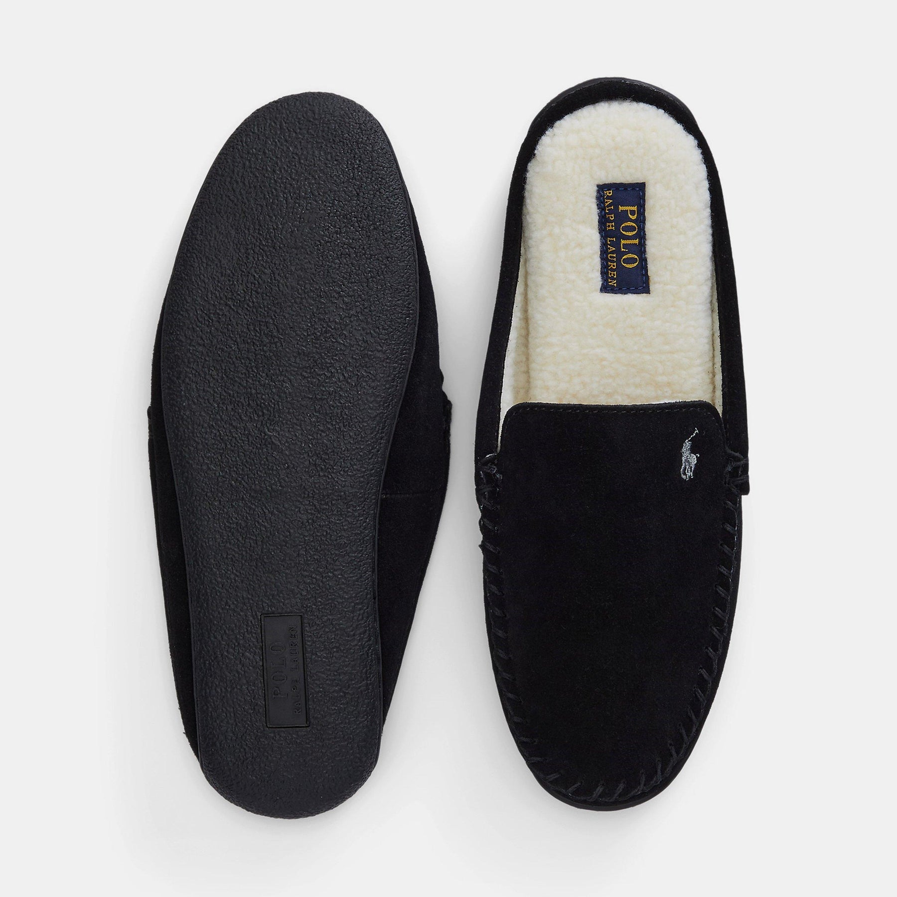 Suede Brenan Bear Logo Slippers