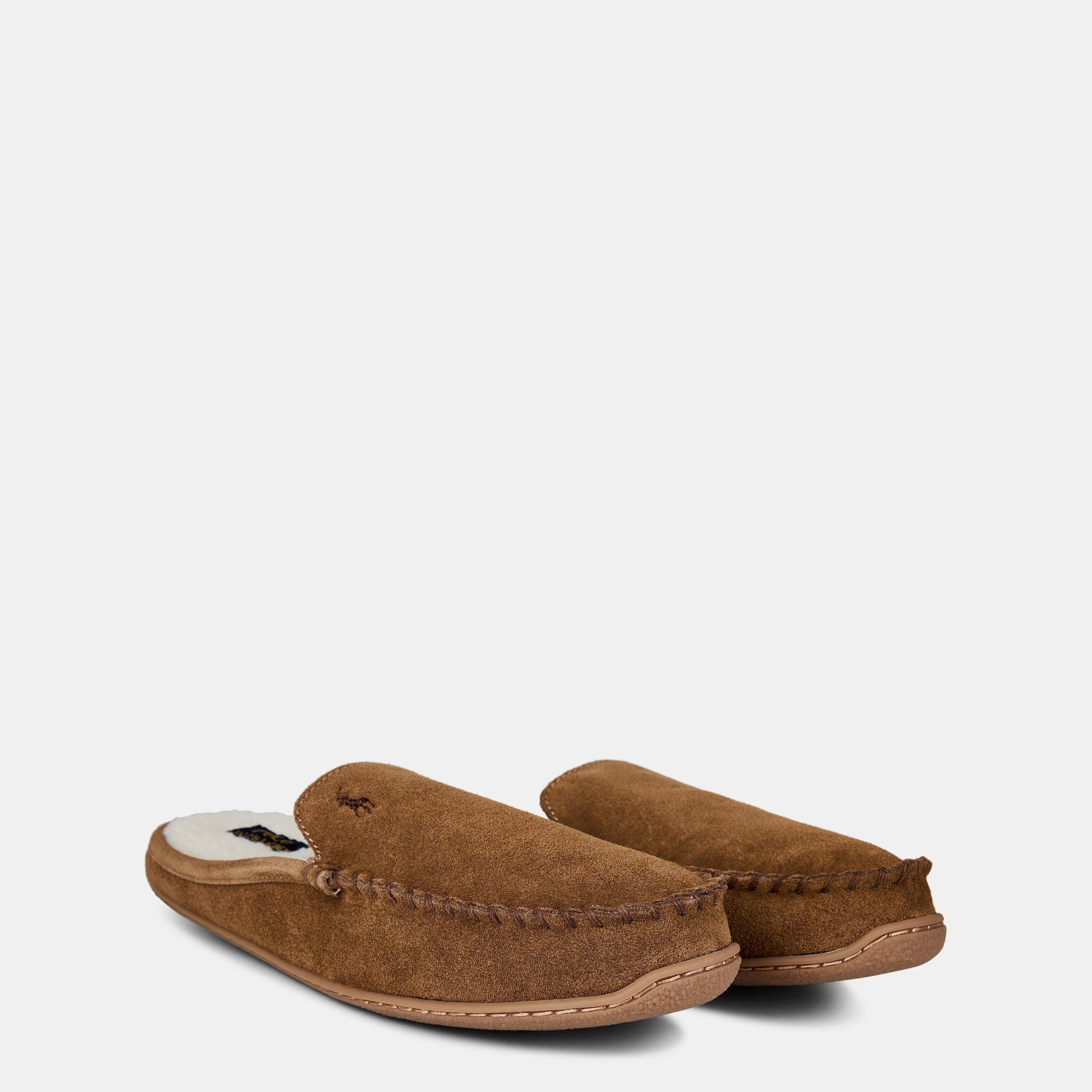 Suede Brenan Bear Logo Slippers