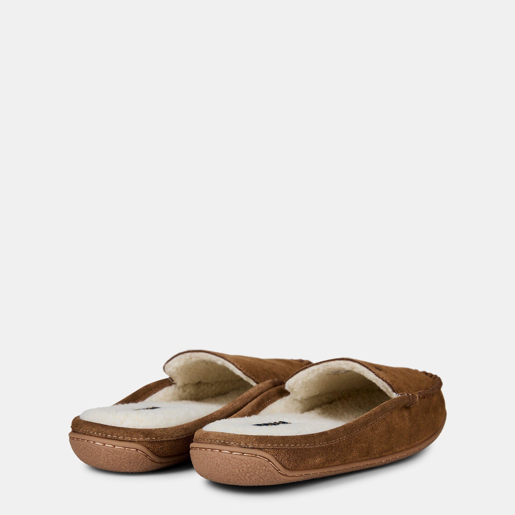 Suede Brenan Bear Logo Slippers