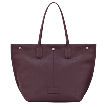 Essential L Tote bag Eggplant - Leather