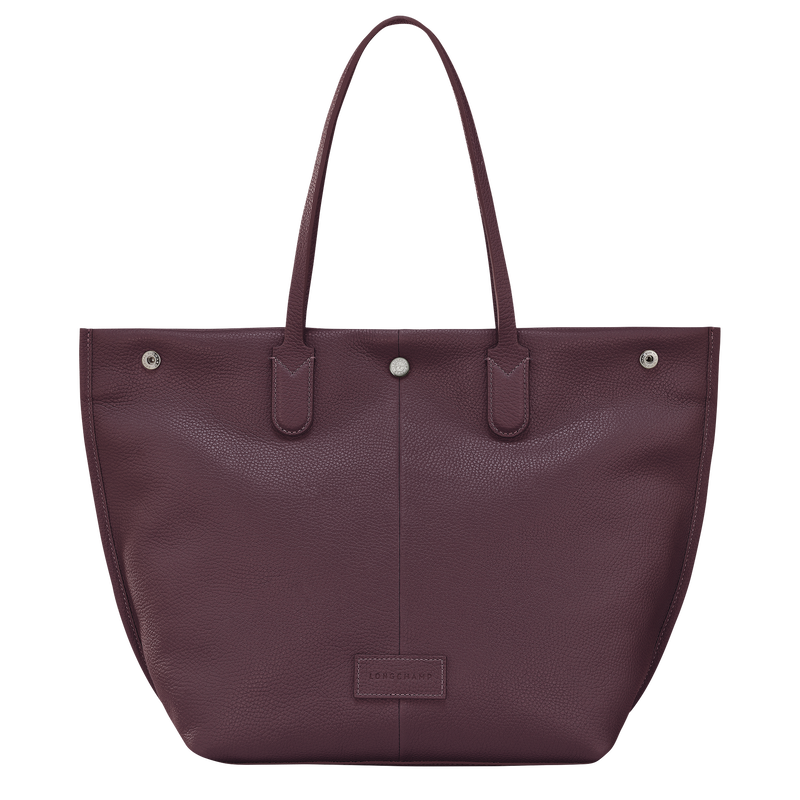 Essential L Tote bag Eggplant - Leather