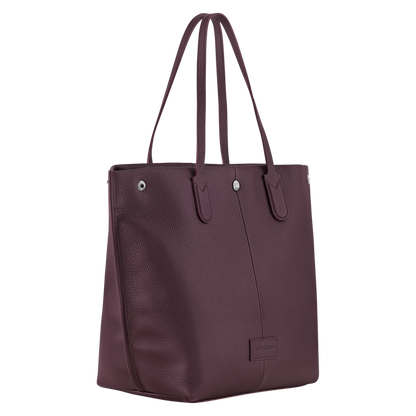 Essential L Tote bag Eggplant - Leather