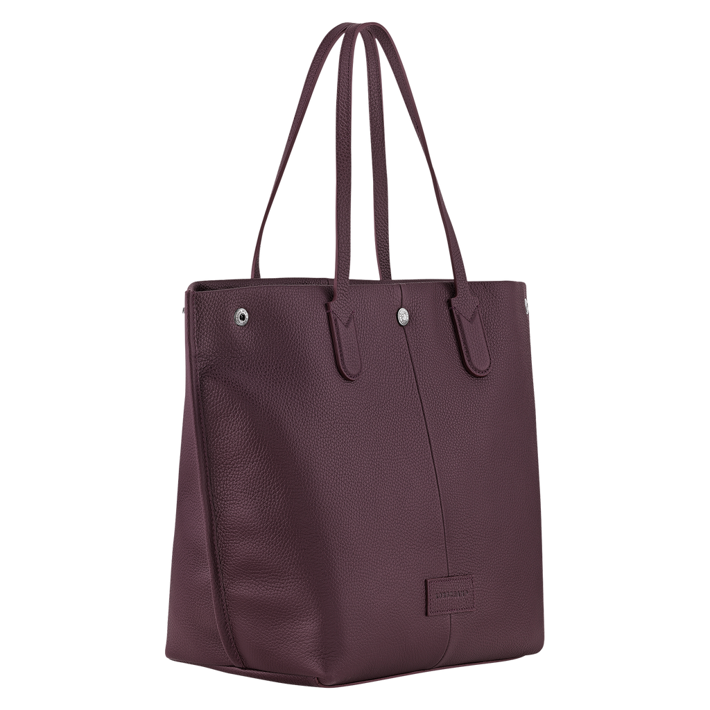 Essential L Tote bag Eggplant - Leather