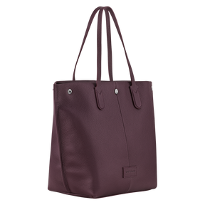 Essential L Tote bag Eggplant - Leather
