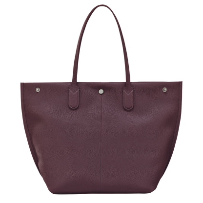 Essential L Tote bag Eggplant - Leather