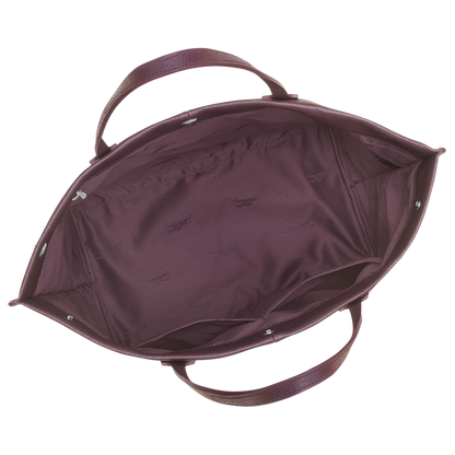 Essential L Tote bag Eggplant - Leather
