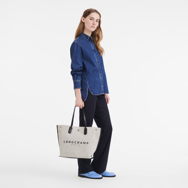 Essential L Tote bag Ecru - Canvas