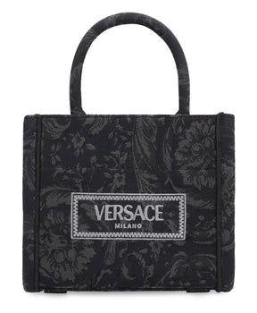 Mini Tote Bag with Barocco Jacquard