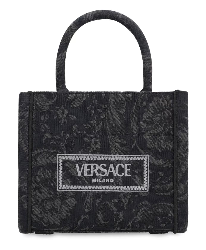 Mini Tote Bag with Barocco Jacquard