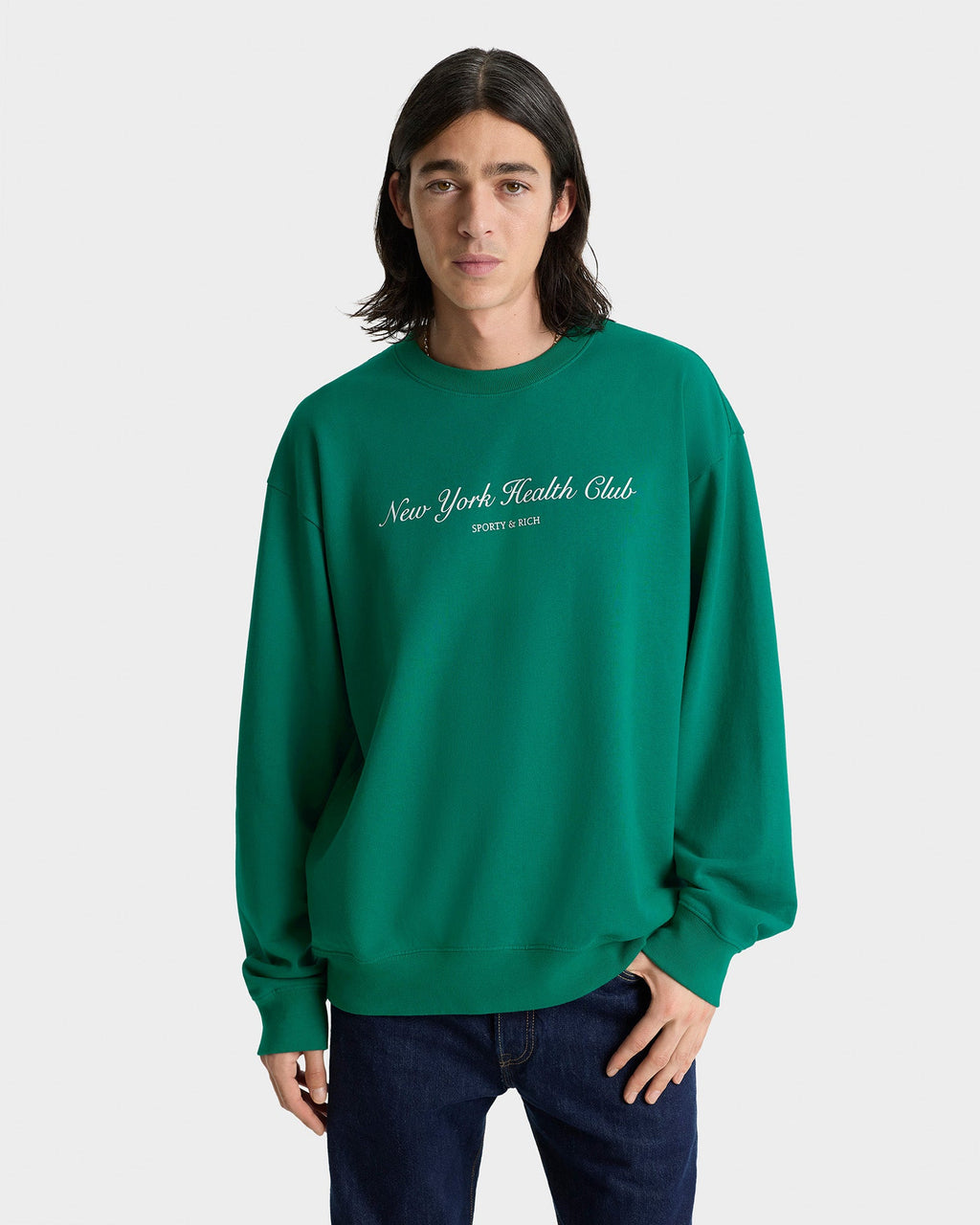 NY Tennis Club Crewneck - Alpine/White