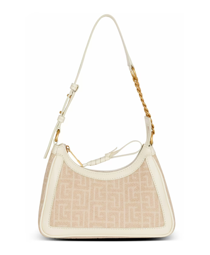 B-Army Shoulder bag in monogrammed jacquard canvas and leather