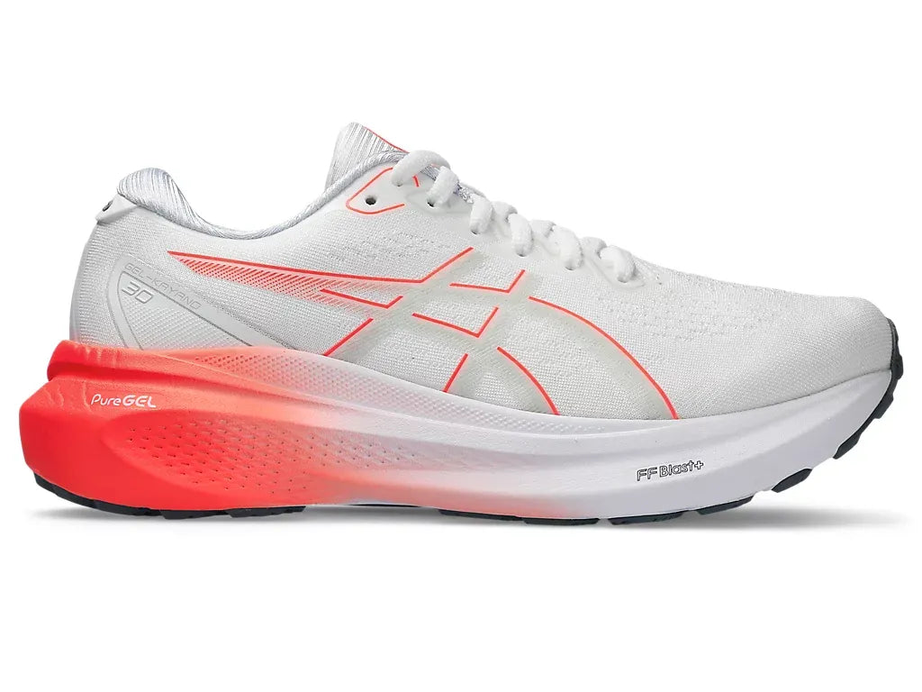 Asics Kayano 30 White/Sunrise Red