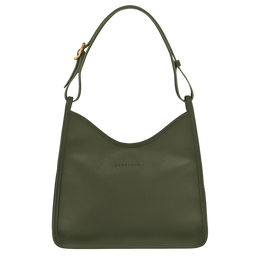 Le Foulonné M Hobo bag Khaki - Leather