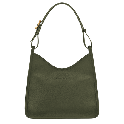 Le Foulonné M Hobo bag Khaki - Leather