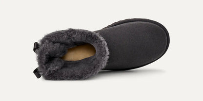 UGG® Mini Bailey Bow II Boot – Water-Resistant Sheepskin with Satin Bow Detail