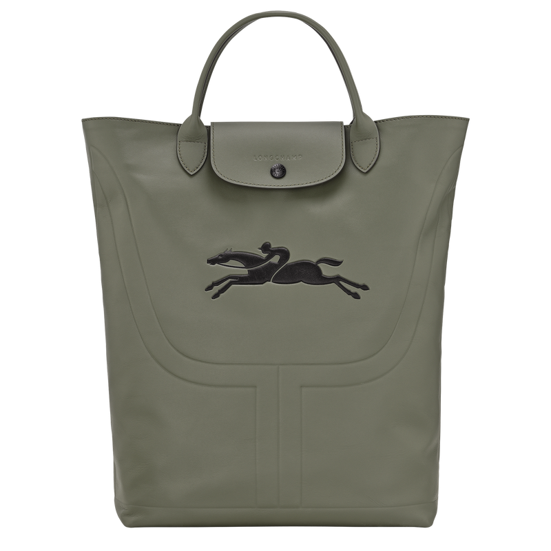 Le Pliage Xtra M Boots bag Khaki - Leather