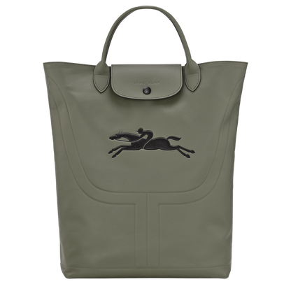 Le Pliage Xtra M Boots bag Khaki - Leather