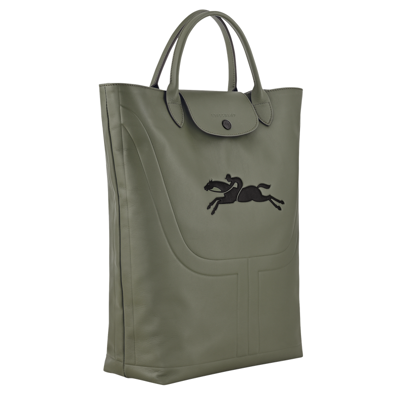 Le Pliage Xtra M Boots bag Khaki - Leather