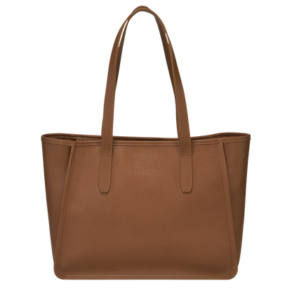 Le Foulonné L Tote bag Caramel - Leather
