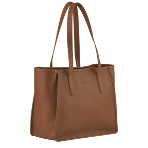 Le Foulonné L Tote bag Caramel - Leather