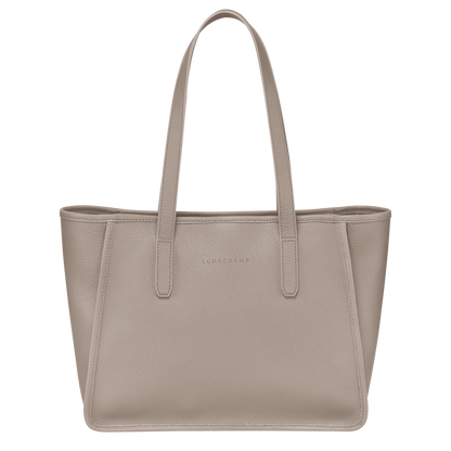 Le Foulonné L Tote bag Turtledove - Leather
