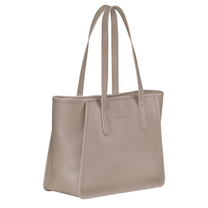 Le Foulonné L Tote bag Turtledove - Leather