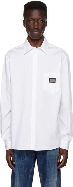 Dolce&Gabbana White Plaque Shirt