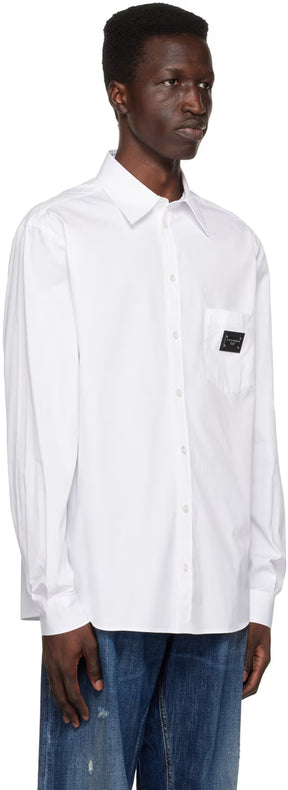 Dolce&Gabbana White Plaque Shirt