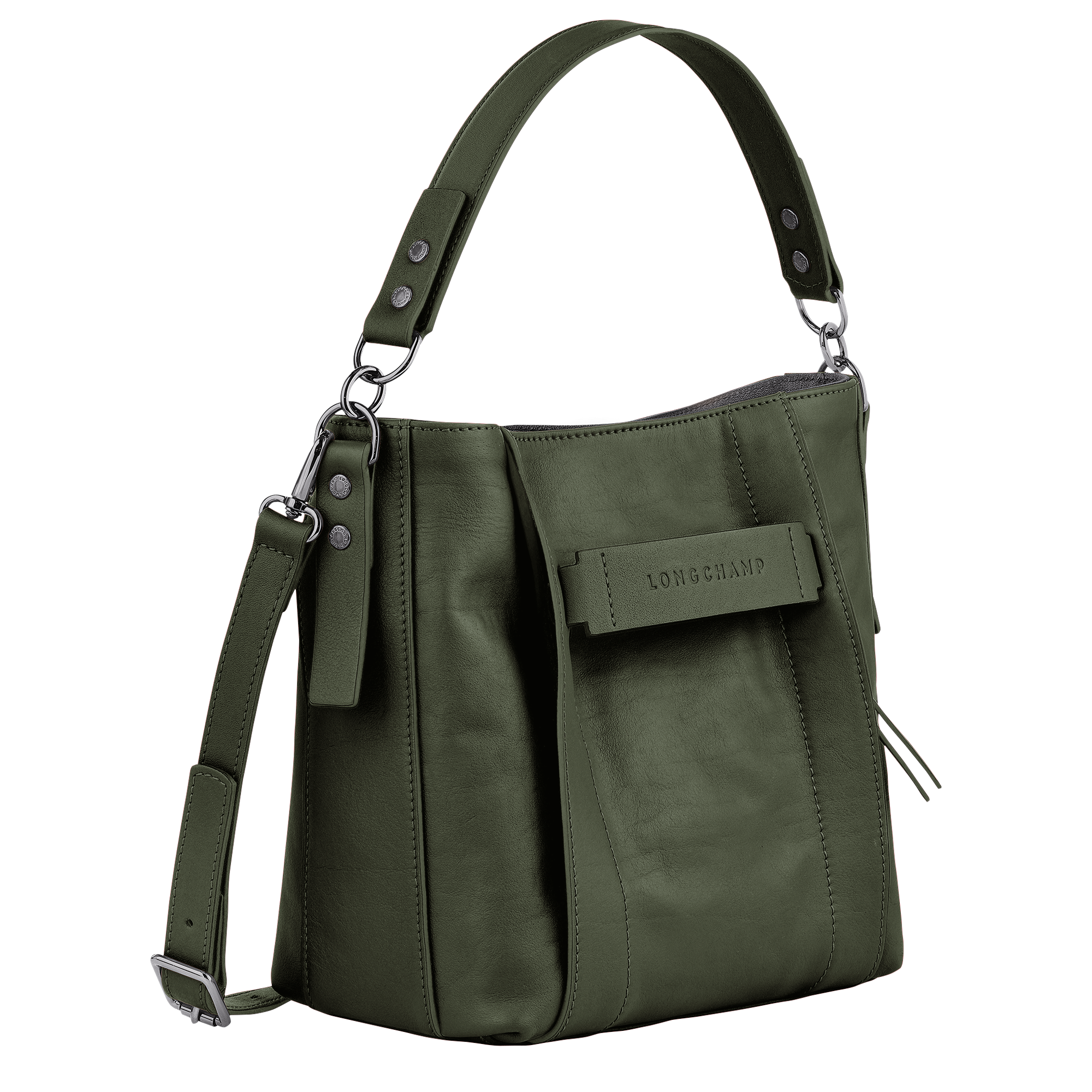 Longchamp 3D S Crossbody bag Khaki - Leather