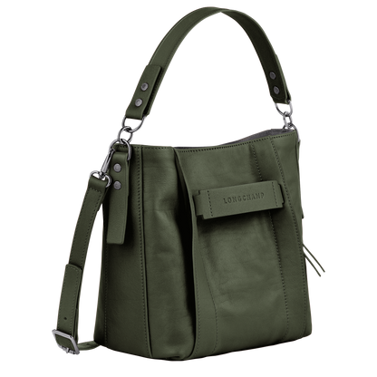 Longchamp 3D S Crossbody bag Khaki - Leather