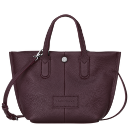 Essential XS Handbag Eggplant - Leather