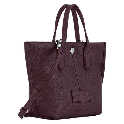 Essential XS Handbag Eggplant - Leather