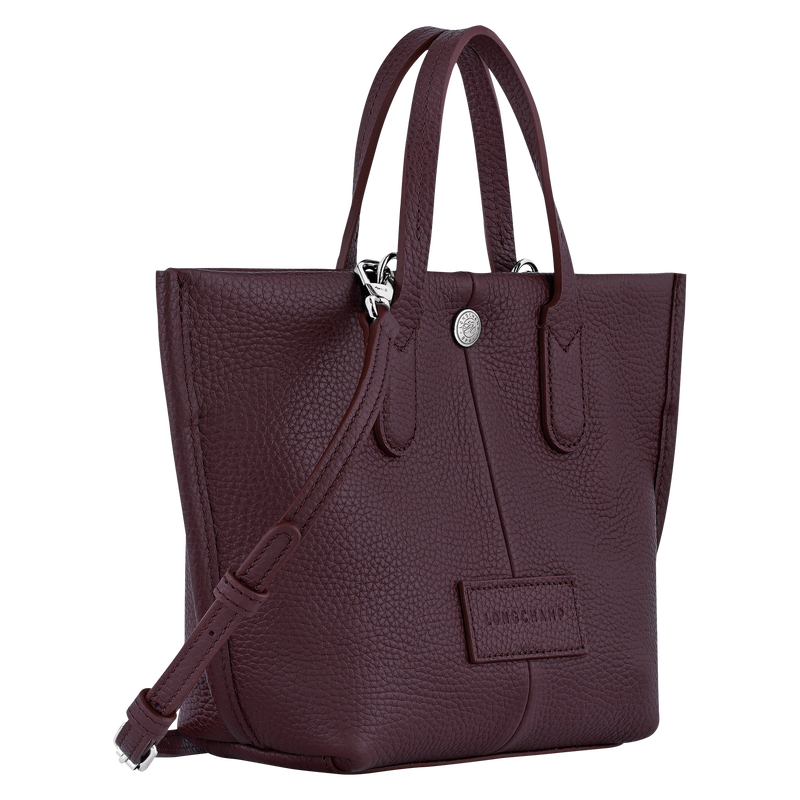 Essential XS Handbag Eggplant - Leather