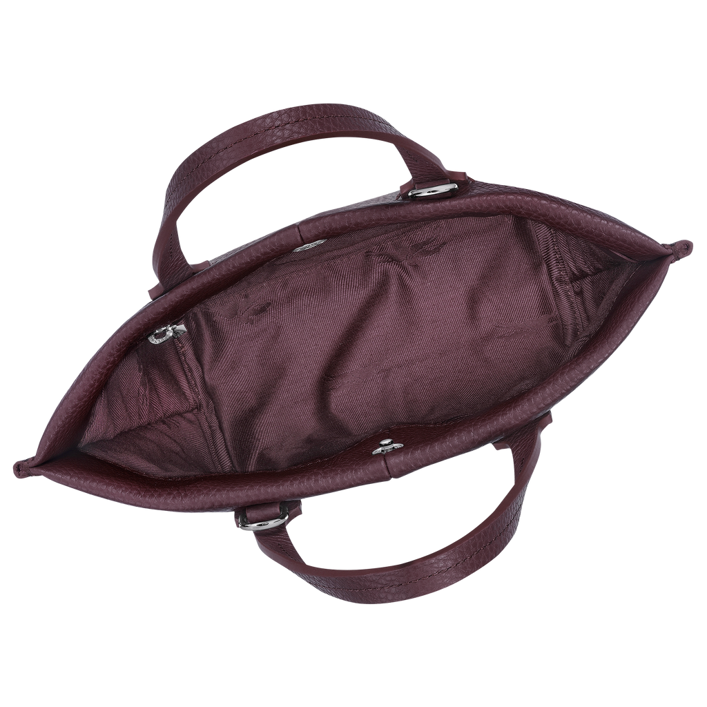 Essential XS Handbag Eggplant - Leather