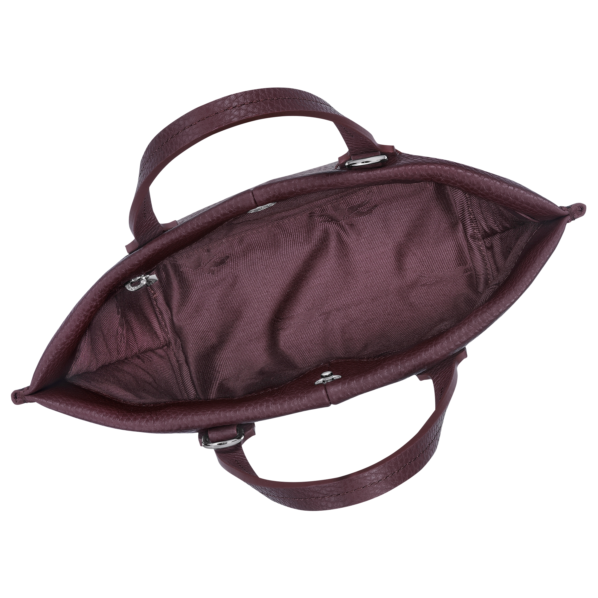 Essential XS Handbag Eggplant - Leather