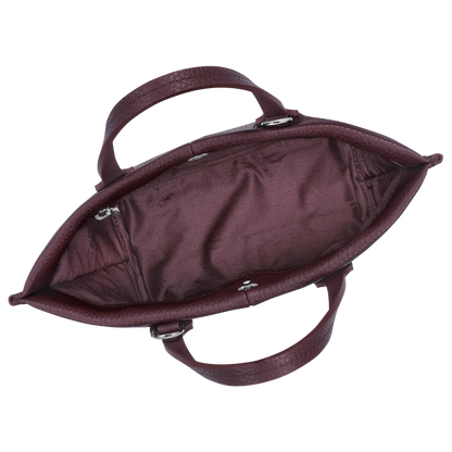 Essential XS Handbag Eggplant - Leather