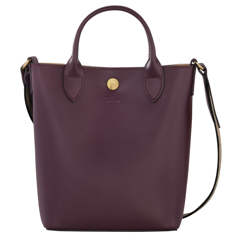 Épure XS Tote bag , Eggplant - Leather