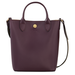 Épure XS Tote bag , Eggplant - Leather