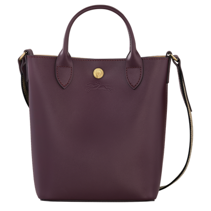 Épure XS Tote bag , Eggplant - Leather