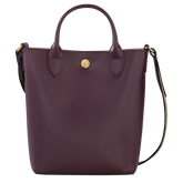 Épure XS Tote bag , Eggplant - Leather