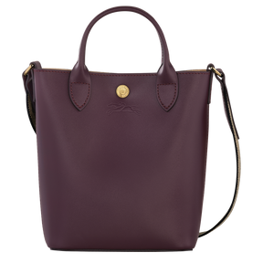 Épure XS Tote bag , Eggplant - Leather