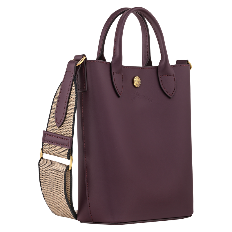 Épure XS Tote bag , Eggplant - Leather
