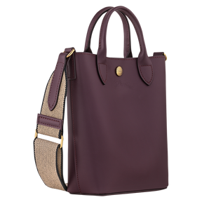 Épure XS Tote bag , Eggplant - Leather
