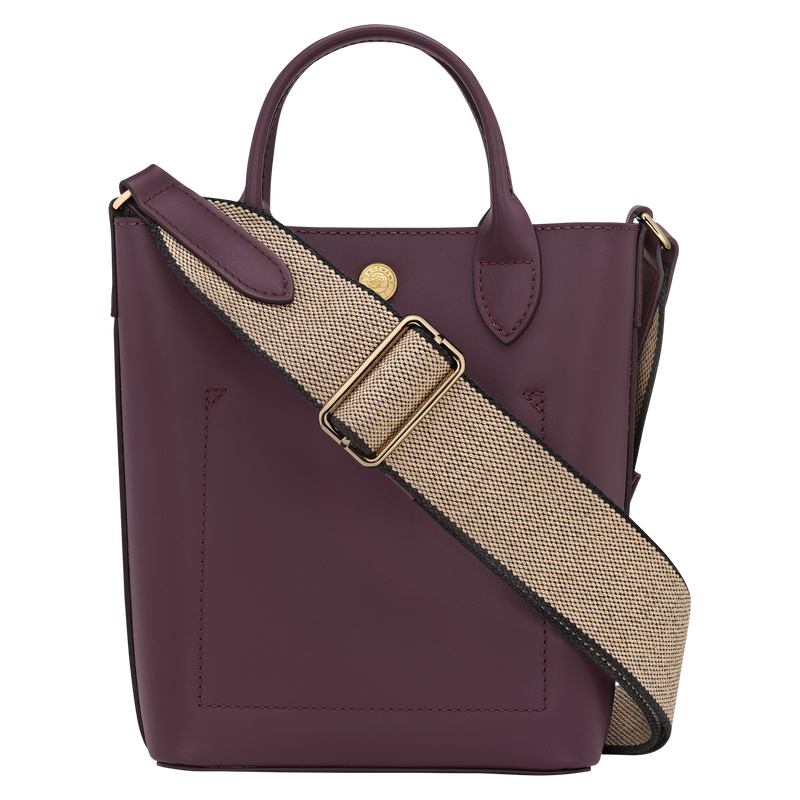 Épure XS Tote bag , Eggplant - Leather