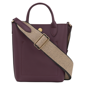 Épure XS Tote bag , Eggplant - Leather