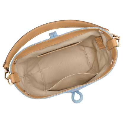 Le Roseau XS Bucket bag Sky Blue - Canvas