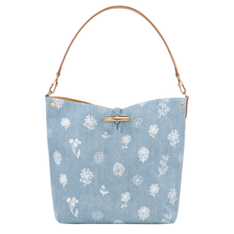 Le Roseau M Hobo bag Sky Blue - Canvas