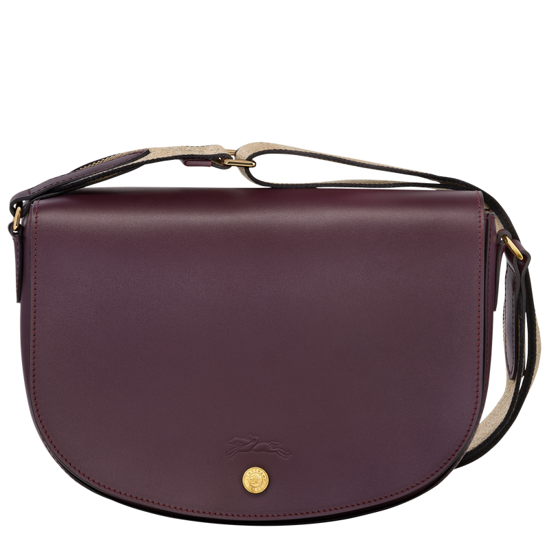 Épure M Crossbody bag Eggplant - Leather