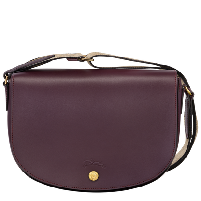 Épure M Crossbody bag Eggplant - Leather